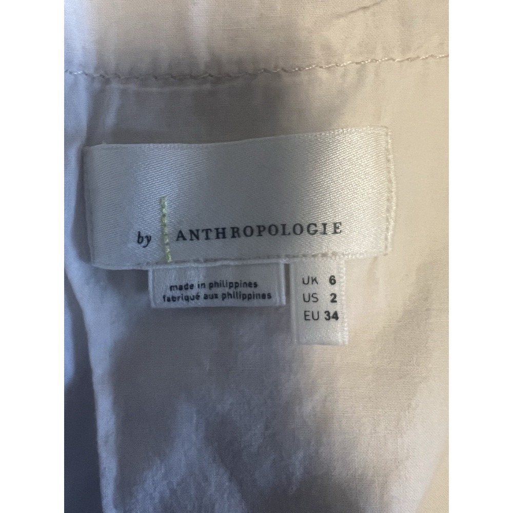 Anthropologie Tan Size 2 Knee Length Short Sleeve Dress - Picture 3 of 8